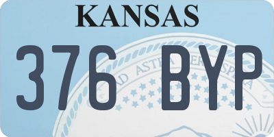 KS license plate 376BYP