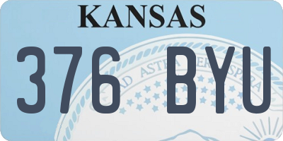 KS license plate 376BYU