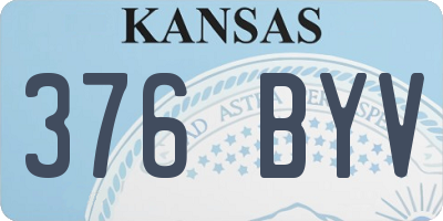 KS license plate 376BYV