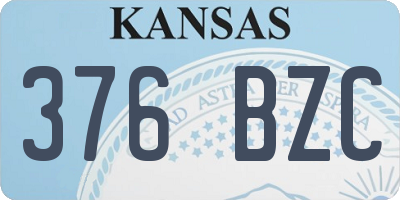 KS license plate 376BZC