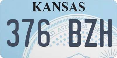 KS license plate 376BZH