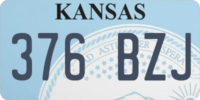 KS license plate 376BZJ