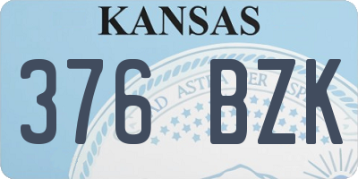 KS license plate 376BZK