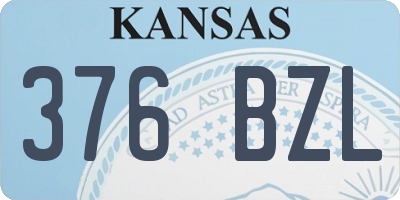 KS license plate 376BZL