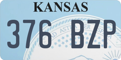 KS license plate 376BZP