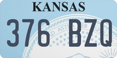 KS license plate 376BZQ