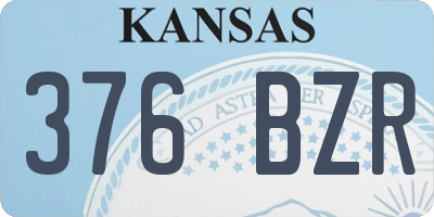 KS license plate 376BZR