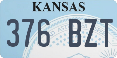 KS license plate 376BZT