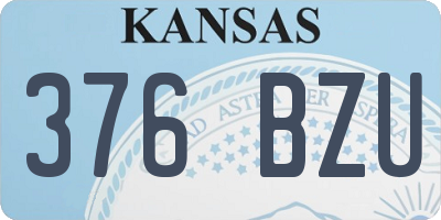 KS license plate 376BZU