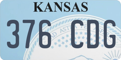 KS license plate 376CDG
