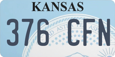 KS license plate 376CFN