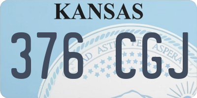 KS license plate 376CGJ