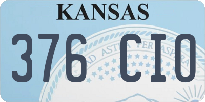 KS license plate 376CIO