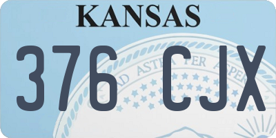 KS license plate 376CJX