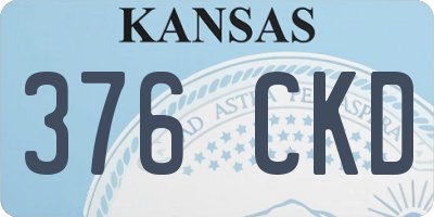 KS license plate 376CKD