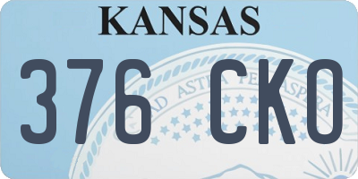 KS license plate 376CKO
