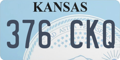 KS license plate 376CKQ