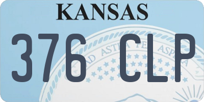 KS license plate 376CLP