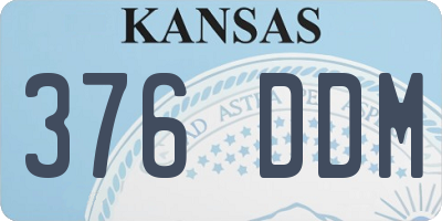 KS license plate 376DDM