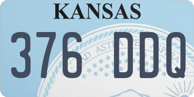 KS license plate 376DDQ