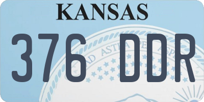 KS license plate 376DDR