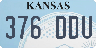 KS license plate 376DDU