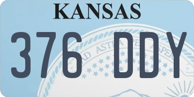 KS license plate 376DDY
