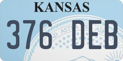 KS license plate 376DEB
