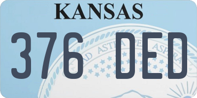 KS license plate 376DED