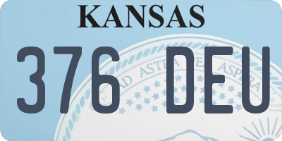 KS license plate 376DEU