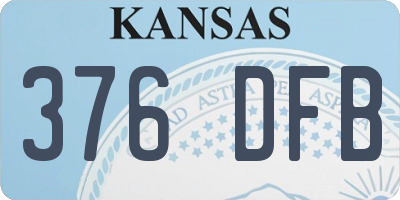 KS license plate 376DFB