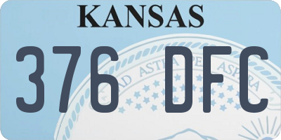 KS license plate 376DFC