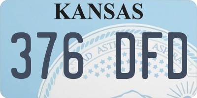 KS license plate 376DFD