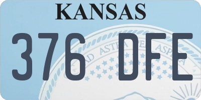 KS license plate 376DFE