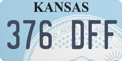 KS license plate 376DFF