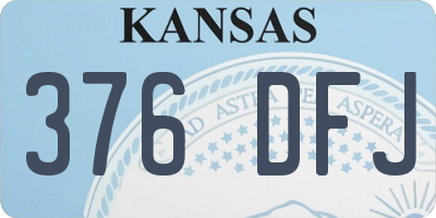 KS license plate 376DFJ