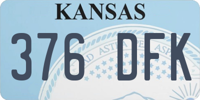 KS license plate 376DFK