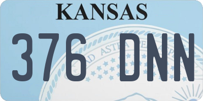 KS license plate 376DNN