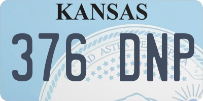 KS license plate 376DNP