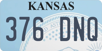 KS license plate 376DNQ