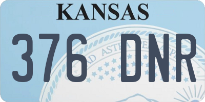 KS license plate 376DNR