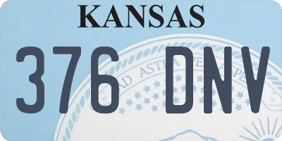 KS license plate 376DNV