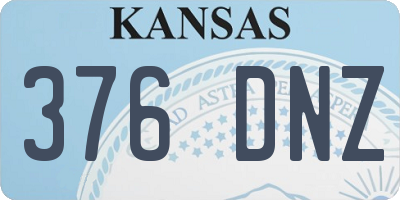 KS license plate 376DNZ