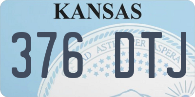 KS license plate 376DTJ