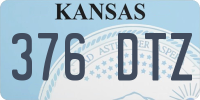 KS license plate 376DTZ