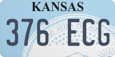 KS license plate 376ECG