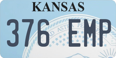 KS license plate 376EMP