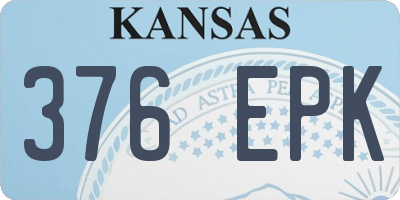 KS license plate 376EPK