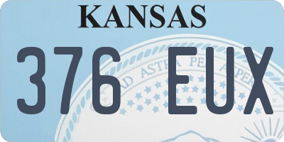 KS license plate 376EUX