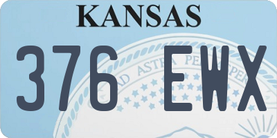 KS license plate 376EWX